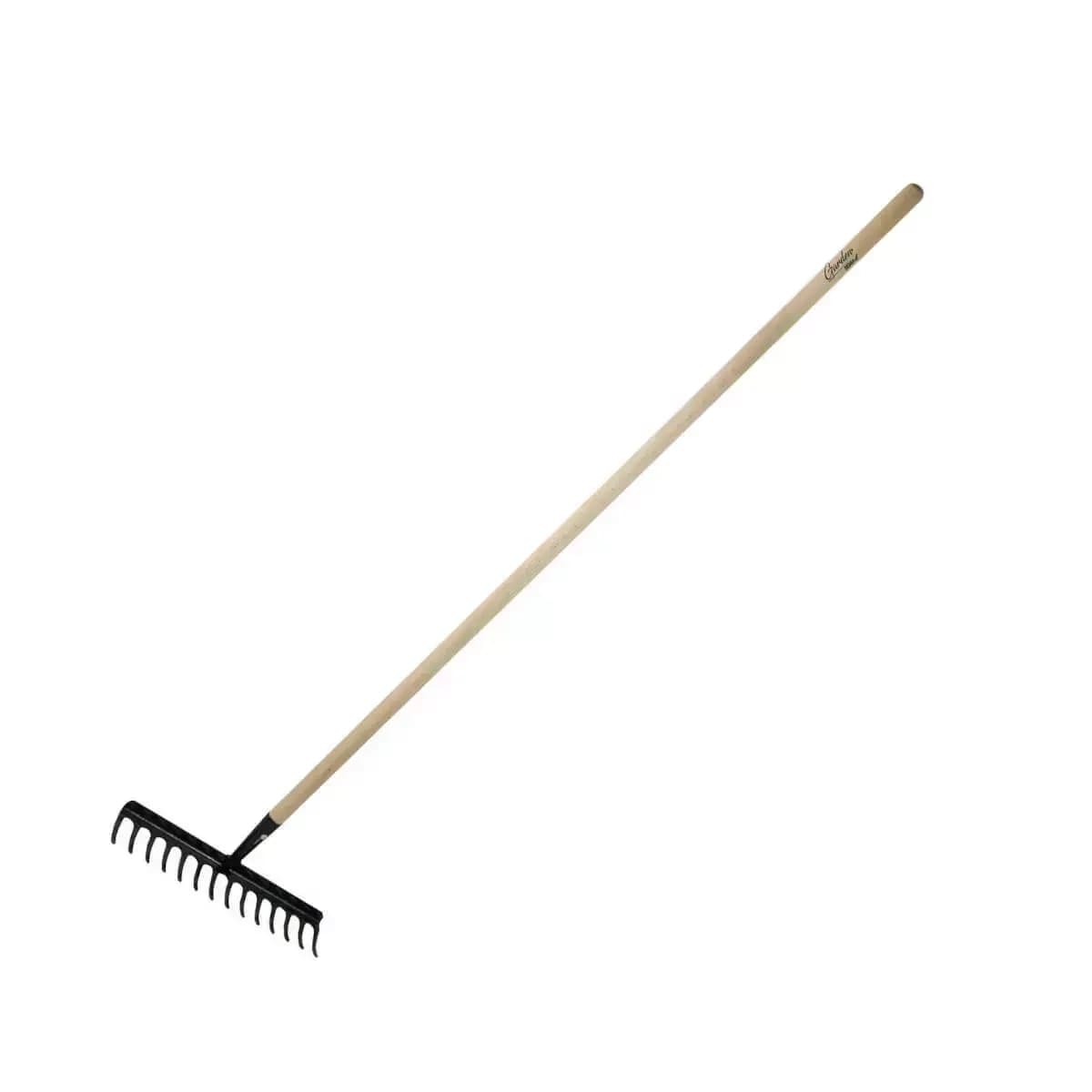 14-zubé vystužené hrable s drevenou násadou, 132cm