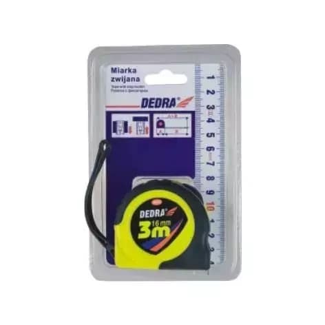 Meter 3 m , šírka 16mm pogumované, stop tlačítko (M382P)