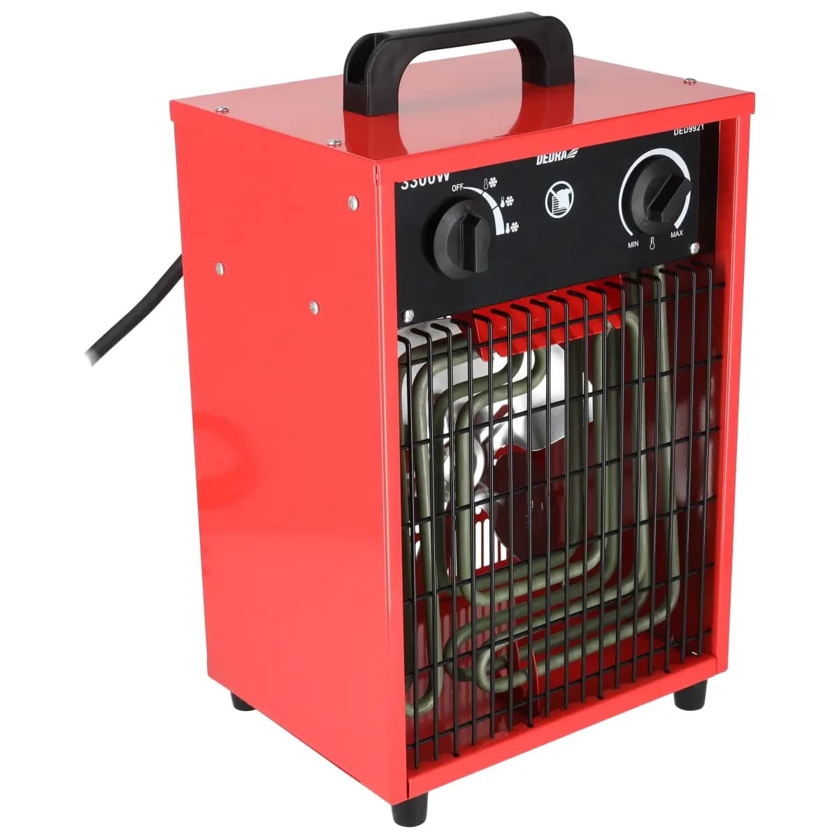 Elektricky ohrievač vzduchu 1650/3300W, termostat, funkcia ventilátora