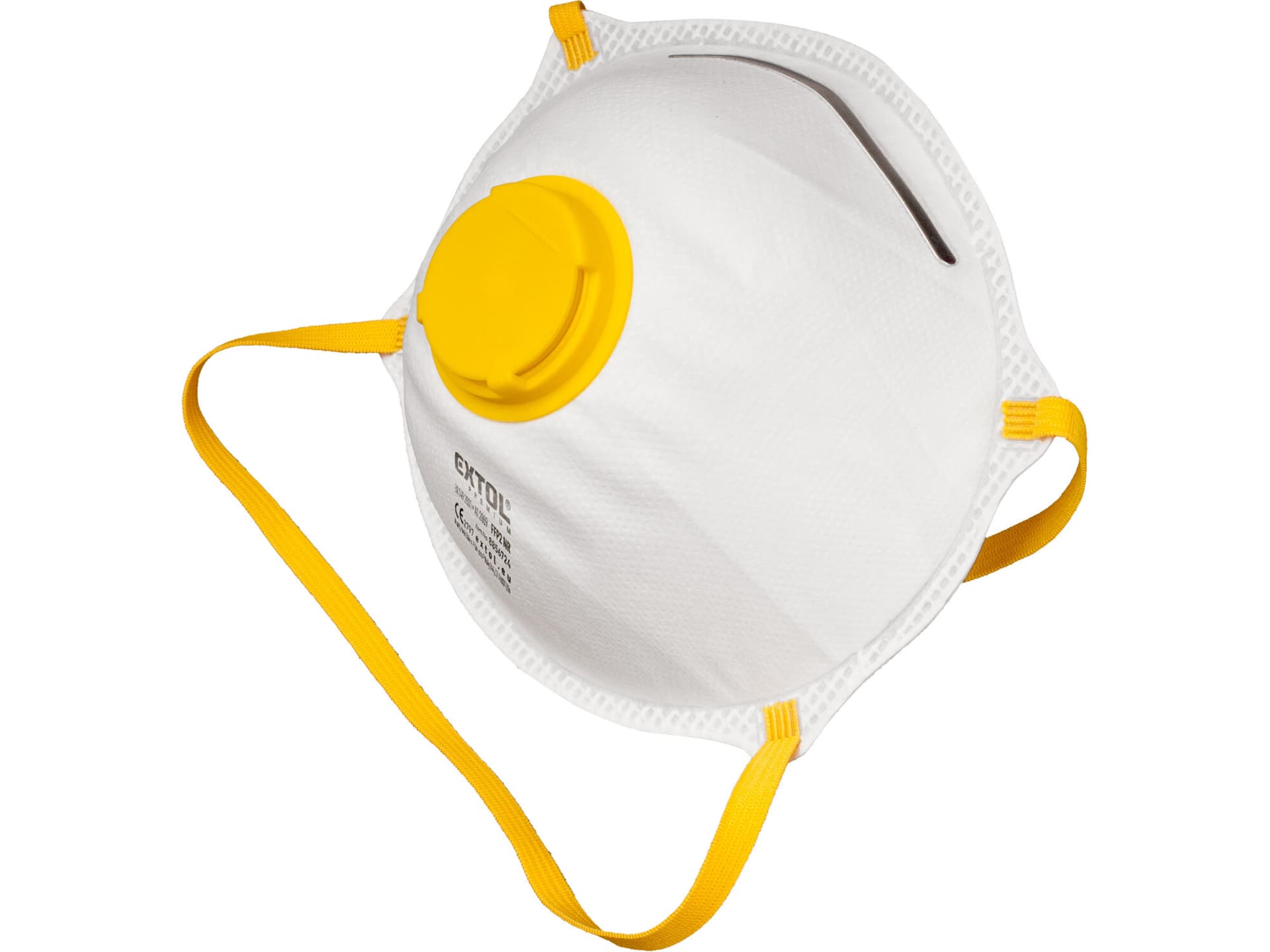 Respirátory FFP2 5ks, s výdychovým ventilom, tvarované